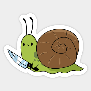 Snail with knife! Sticker